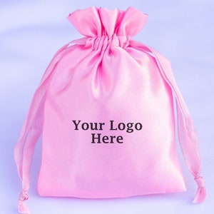 satin pouches with custom logo