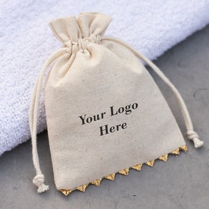100 pochettes pour cadeaux de mariage personnalisées en coton naturel avec cordon de serrage - Livraison gratuite
