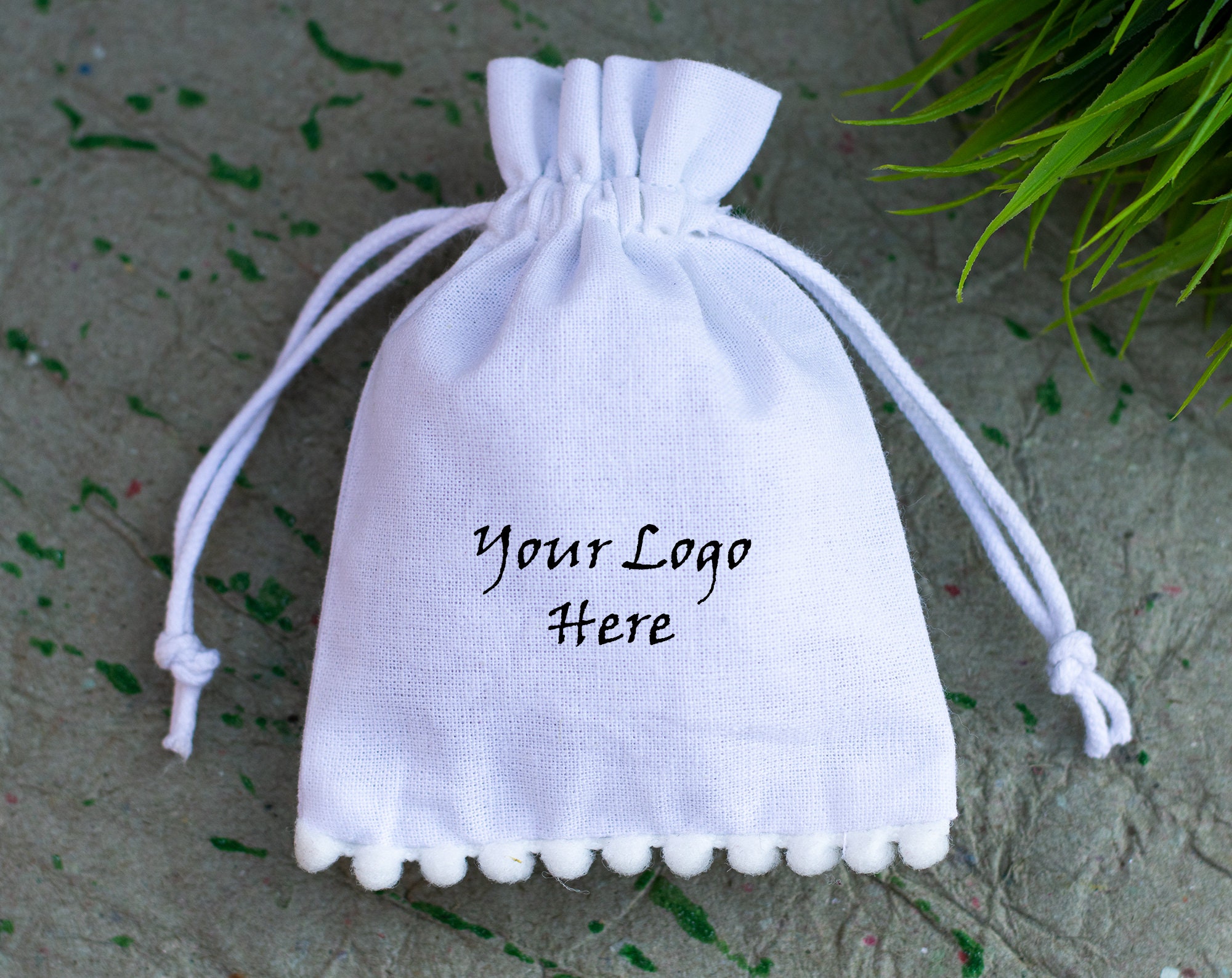 100 White Custom Drawstring Jewelry Pouch Eco Friendly Cotton Etsy