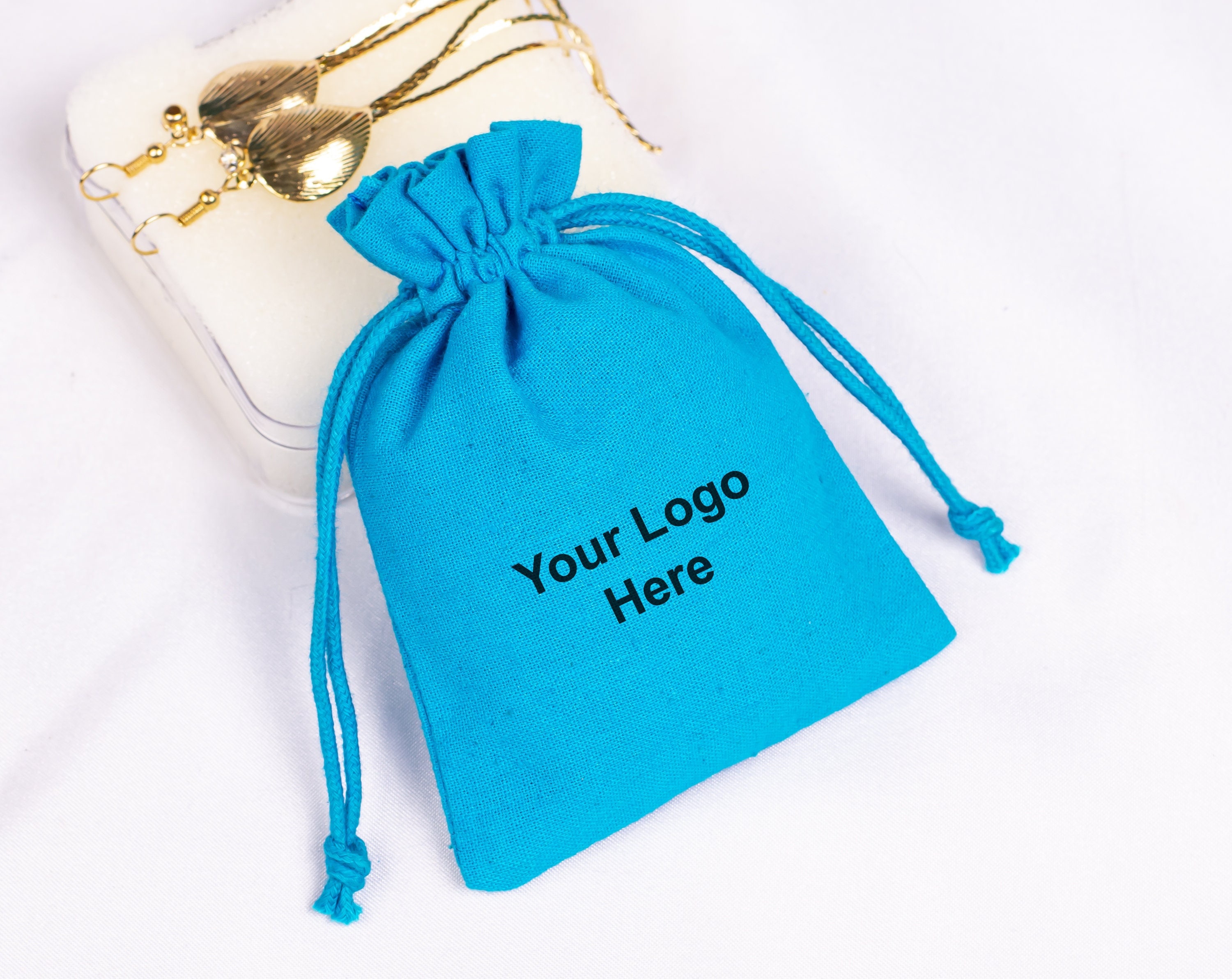 100 Custom Drawstring Logo Pouch, Personalized Wedding Favor, Jewelry ...