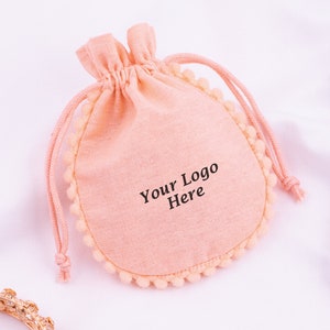 100 Cotton Jewelry Package, Jewelry Packaging Pouch  With Logo, Eco Friendly Wedding Favor Bags Merchandise Product Bags - Free Shipping