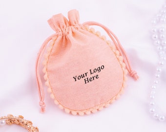 100 Cotton Jewelry Package, Jewelry Packaging Pouch  With Logo, Eco Friendly Wedding Favor Bags Merchandise Product Bags - Free Shipping