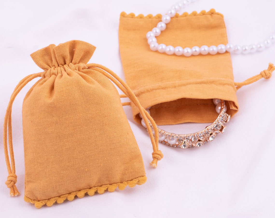 100 Designer Jewelry Packaging Pouches Ecofriendly Cotton Etsy