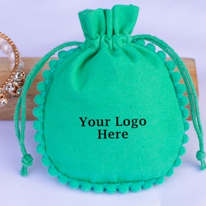 100 Pacotes de joias com cordão personalizado Bolsas para lembrancinhas de casamento Bolsas para presentes Bolsas para pulseiras