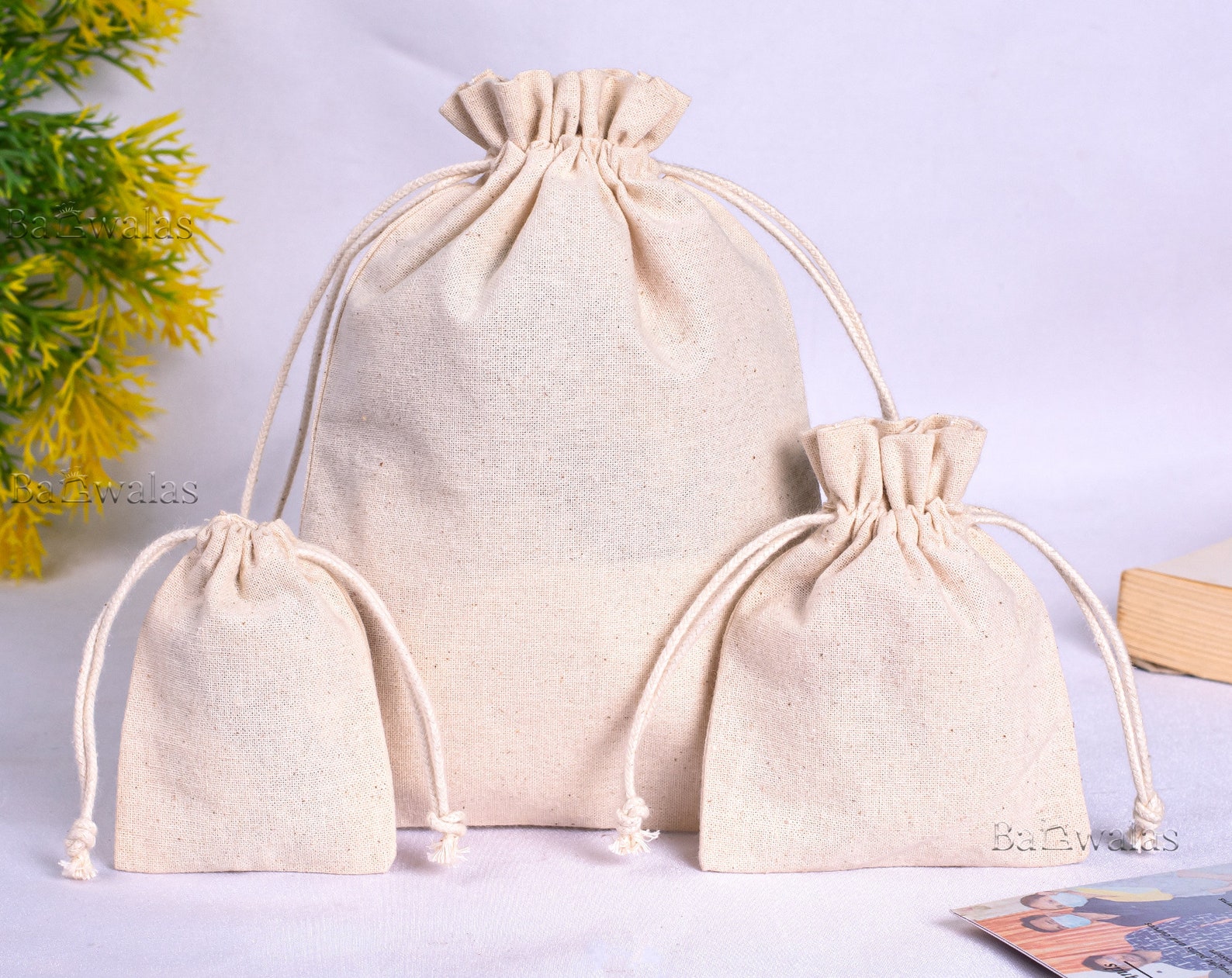 100 Organic Cotton Drawstring Bag Personalized Jewelry - Etsy