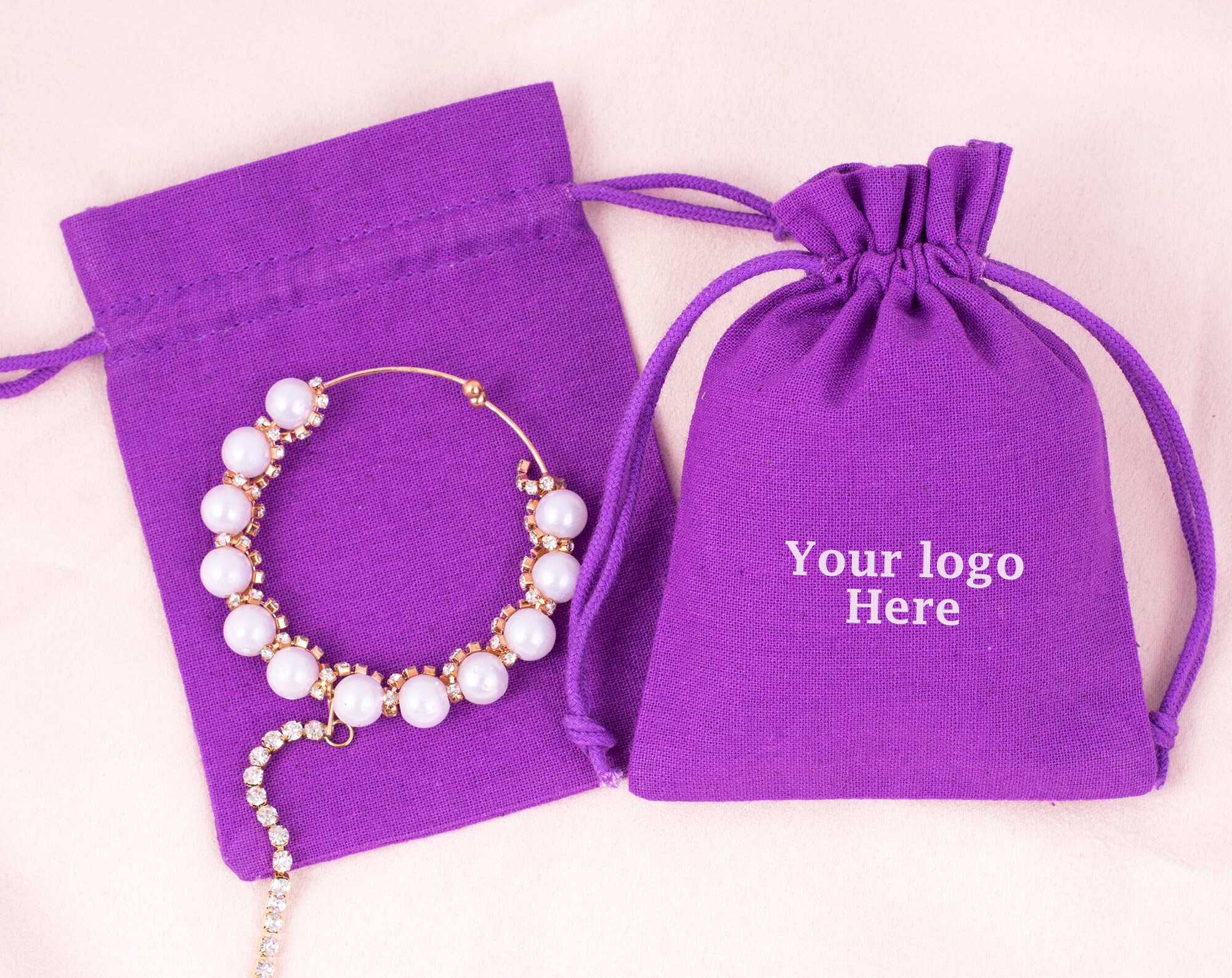 100 Purple Custom Drawstring Bags Jewelry Gift Packaging | Etsy