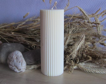 Handmade Candle "Grooved Pillar"