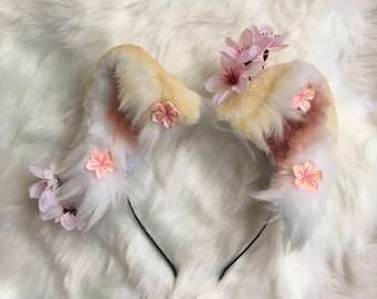 Wolf Sakura-oren, oren van imitatiebont, harige oren, hond, beer, kat, Japans, cosplay-oren, anime-oren