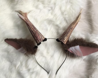 Hertengewei met oren, oren van imitatiebont, cosplay-oren, anime-oren