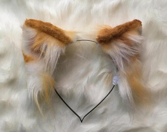 Gorou-dierenoren, Genshin-impact, oren van imitatiebont, harige oren, cosplay-oren, anime-oren