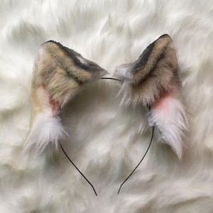 Wolf ears, Faux fur ears, Furry ears, Cosplay ears, Anime ears