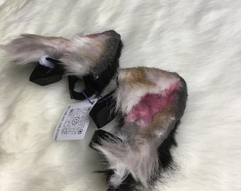 Wolforen, koptelefoonoren, klittenband, oren van imitatiebont, harige oren, cosplay-oren, anime-oren