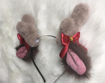 Pluche rendiergewei en -oren, schattig en pluizig, hoofdband voor wintervakantie, one size fits all, klein gewei, kawai