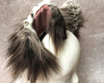Natuurlijke esthetische oren, oren van imitatiebont, harige oren, cosplay-oren, anime-oren, kat, hond, wolf