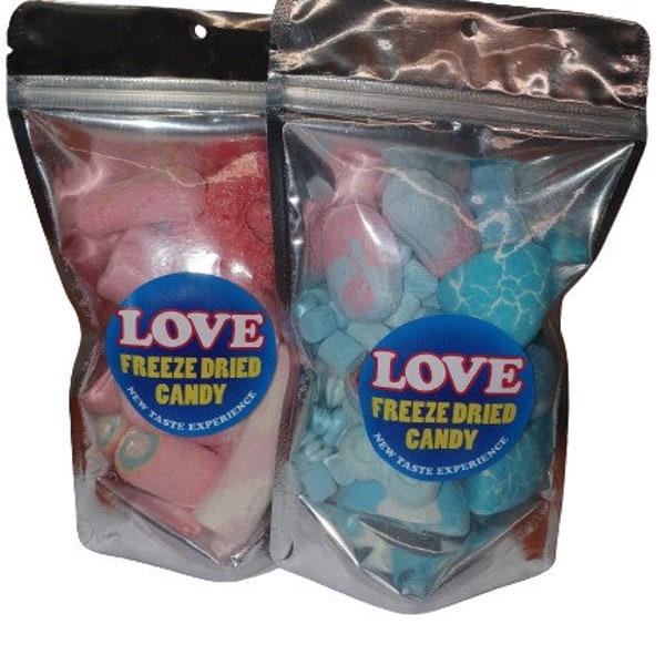 Freeze dried mixed bags Blue & Pink/ Unique/Crunchy/Blue/Pink/Birthday gift/Party bags/Sharing