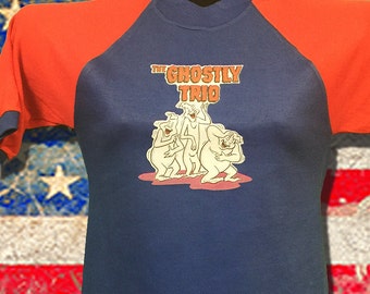 Vintage 1970s Ghostly Trio Transfer T-Shirt: NOS Rare Find