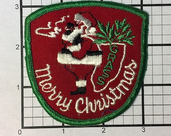 Vintage 1970s Merry Christmas Patch: Never Sold, Rare Find