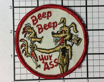 Vintage 1970s "Beep Beep Yurass" Patch - Rare Find