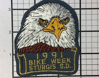 Vintage 1991 Bike Week Sturgis, SD patch never sold and stored away over 20 years. Great for jeans or Jacket cool Harley patch last few