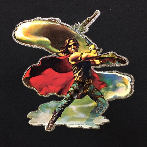 Vintage Boris Vallejo Fantasy Art Shirt 1981 80s Larg… - Gem