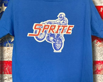 Sprite Vintage MX. Printed in the 70's this transfer never sold and stored away over 30 years. Printed on a New 100% All Sizes Last FEW