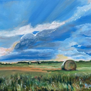 Giclee Print, Harold&#39;s Hay, Rural Georgia