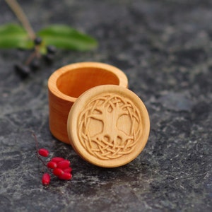 9th willow anniversary gift Celtic style Hand carved solid wood box Proposal box 5th anniversary Three of life