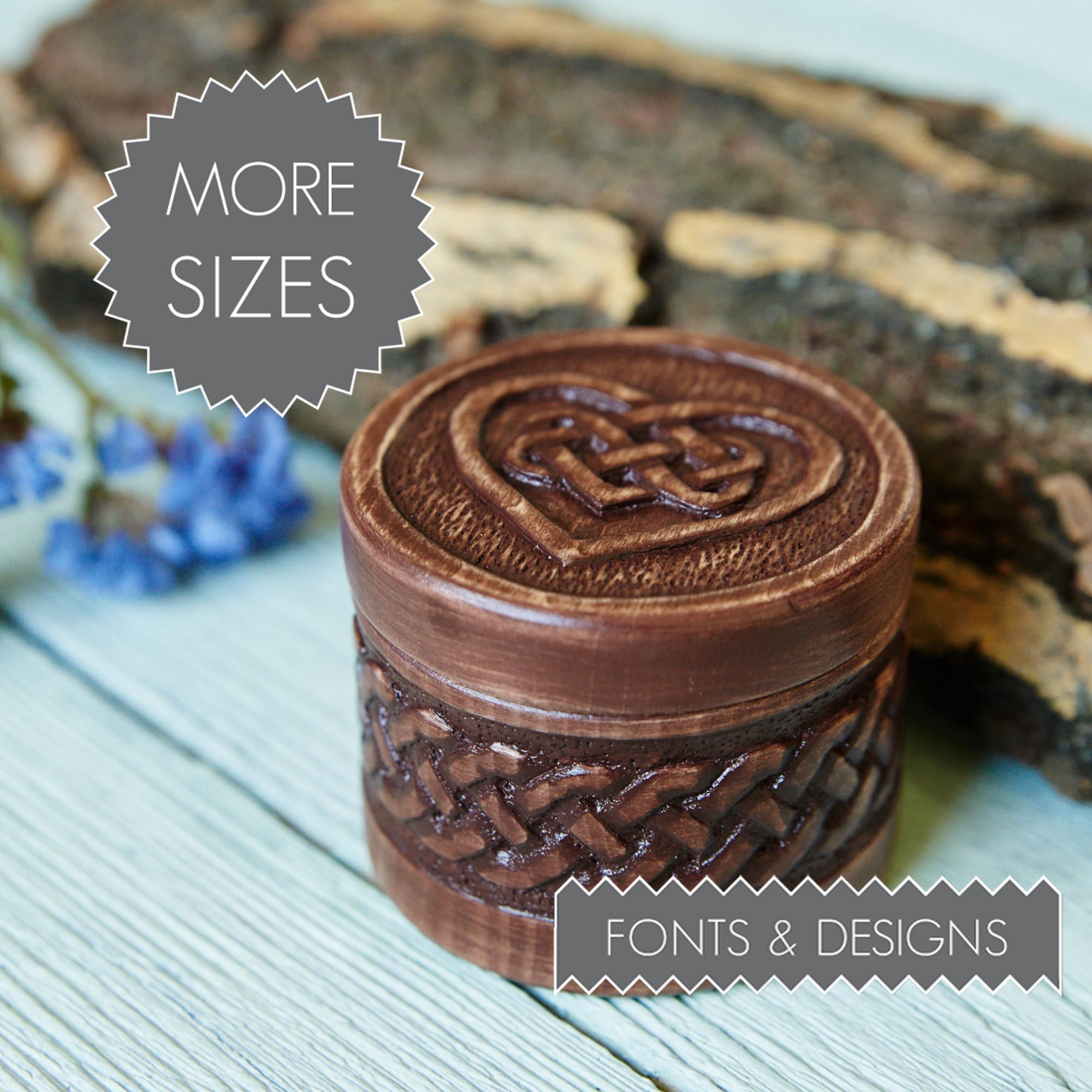 Small Hand Carved Wooden Ring Box Celtic Love Knot Provance Etsy