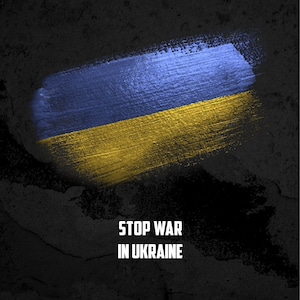 Stop the war in Ukraine Poster Ukrainian flag Stand with ukraine