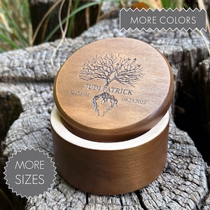 Small urn for human ashes Tree of life 6 different colors Large urns Biodegradable Wooden box Birds fly away from the tree