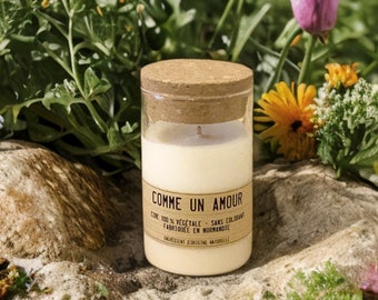 Personalized Lavender scented candle - Customizable label - Comme un Amour, French artisanal candles with the right scent