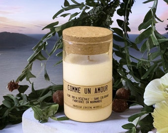 Personalized Citrus scented candle - Customizable label - Comme un Amour, French artisanal candles with the right scent