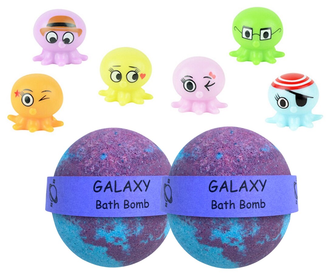 2 Large 5oz Bath Bombs With Surprise Squishy Toys Inside Etsy