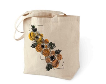 Cali Poppies Tote