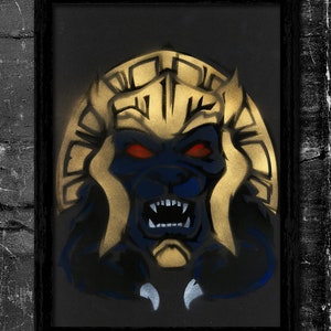 Goldar - A3 Signed Original (Inspired by Power Rangers)