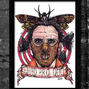 Quid Pro Quo - DIGITAL Art Print (Inspired by Hannibal Lecter)