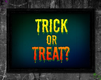 TRICK OR TREAT? - A6 Halloween Postcard Art Print