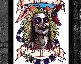 I'm The Ghost With The Most - DIGITAL Art Print (Inspired by Beetlejuice)