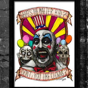 Don&#39;t You Like Clowns? - DIGITAL Art Print (Inspired by Captain Spaulding)