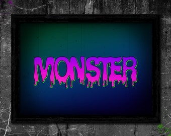 MONSTER - A6 Halloween Postcard Art Print