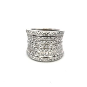 2.00 Carat Round Brilliant H Si1 Diamond 18 Karat White Gold Cocktail Ring