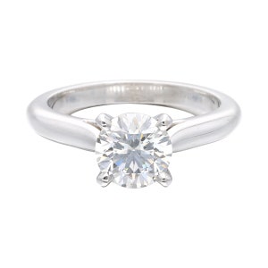 Cartier 1.01 Carat Round Brilliant Shape G-VVS1 Diamond Platinum Engagement Ring