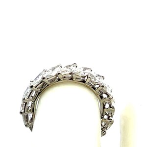 Cartier 4.50 Carat Marquis Shape Diamond 18k White Gold Wedding Band Ring