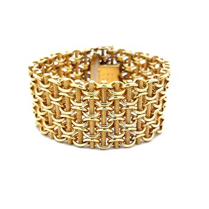 Cartier Vintage 44.80 Grams 18 Karat Yellow Gold Bracelet