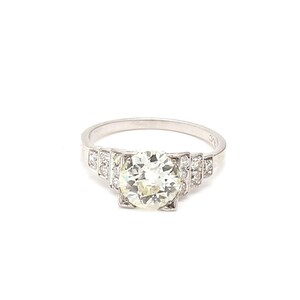 1.53 Carat Old European Cut O Vs2 Diamond Platinum Engagement Ring