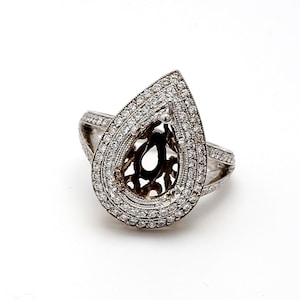 0.32 Carat Round Brilliant H Si1 Diamond Platinum Semi Mount Ring