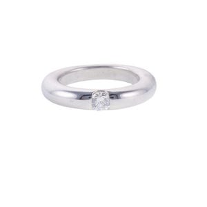 Cartier 0.35 Carat Round Brilliant F Vs1 Diamond Platinum Engagement Ring