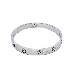 Cartier 18 Karat White Gold Size 17 Love Bangle Bracelet