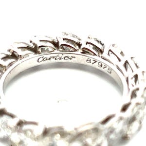 Cartier 4.50 Carat Marquis Shape Diamond 18k White Gold Wedding Band Ring