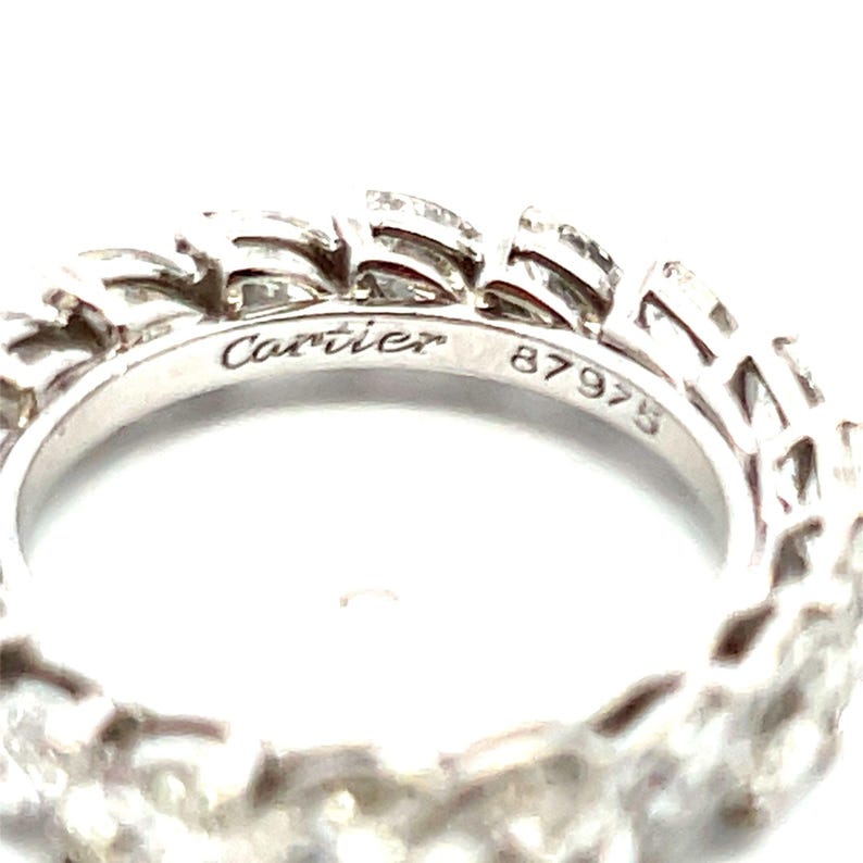 Cartier 4.50 Carat Marquis Shape Diamond 18k White Gold Wedding Band Ring